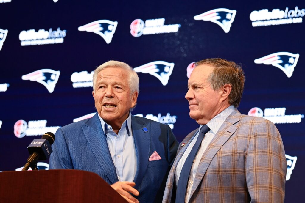Robert Kraft, Bill Belichick, Patriots, Falcons, NFL