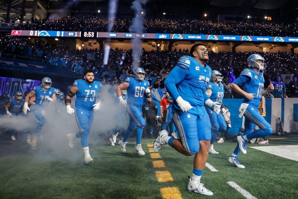Penei Sewell, Jared Goff, Detroit Lions