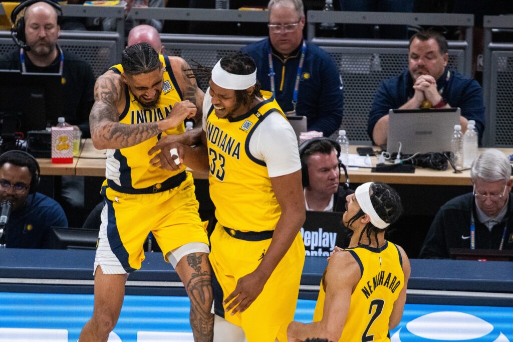 Obi Toppin, Myles Turner, Pacers