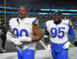 Los Angeles Rams defensive end Tyler Davis and defensive tackle Poona Ford