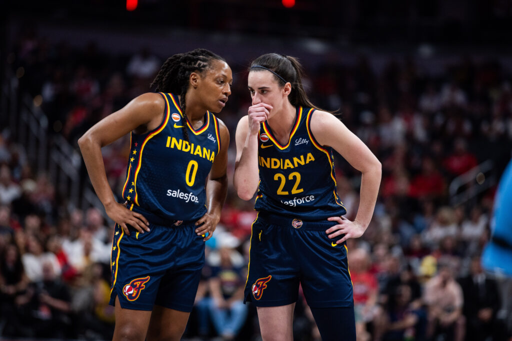 Caitlin Clark, Kelsey Mitchell, Indiana Fever